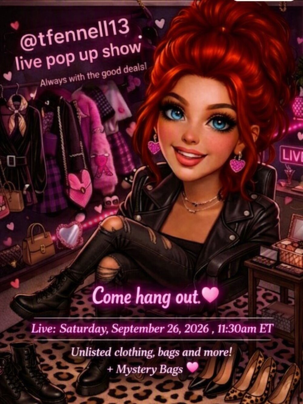 LIKE TO BE NOTIFIED WHEN I POPUP/GO LIVE!